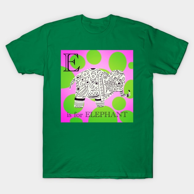 E is for elephant T-Shirt by Froriginals